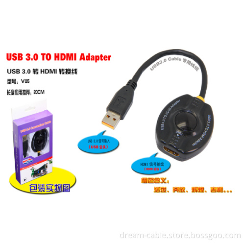 Wholesale USB 3.0 to HDMI Converter Cable for Andoid Ios